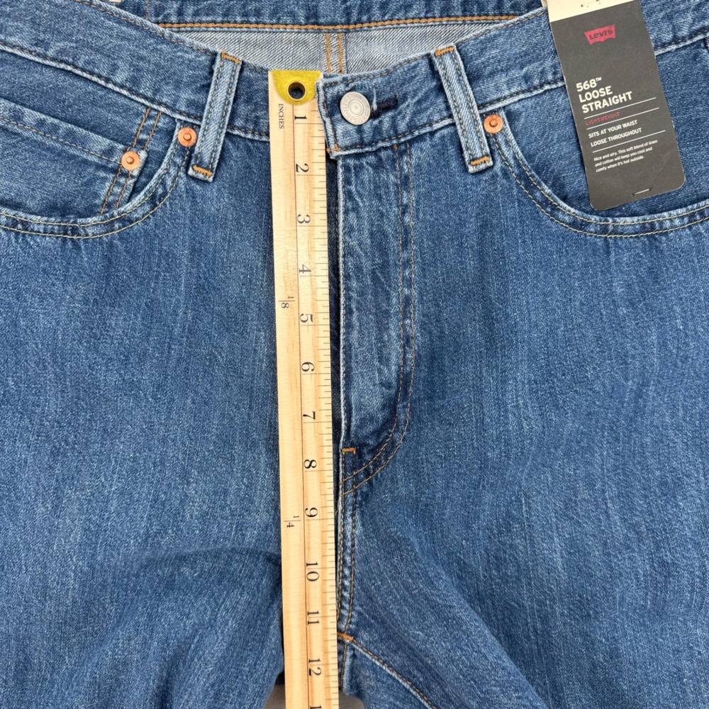 Levis Premium 568 Loose Straight Lightweight Linen Cotton Jeans Men's Sz 31x32 - Picture 16 of 16